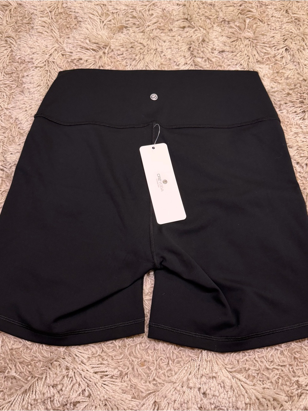 CRZ YOGA Butterbreeze Biker Shorts Womens XL Black 6” High Rise NWT R617A6
